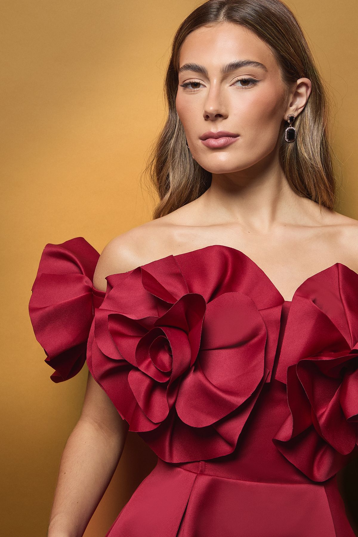 Coast Corsage Bandeau Mini Dress Red image 4