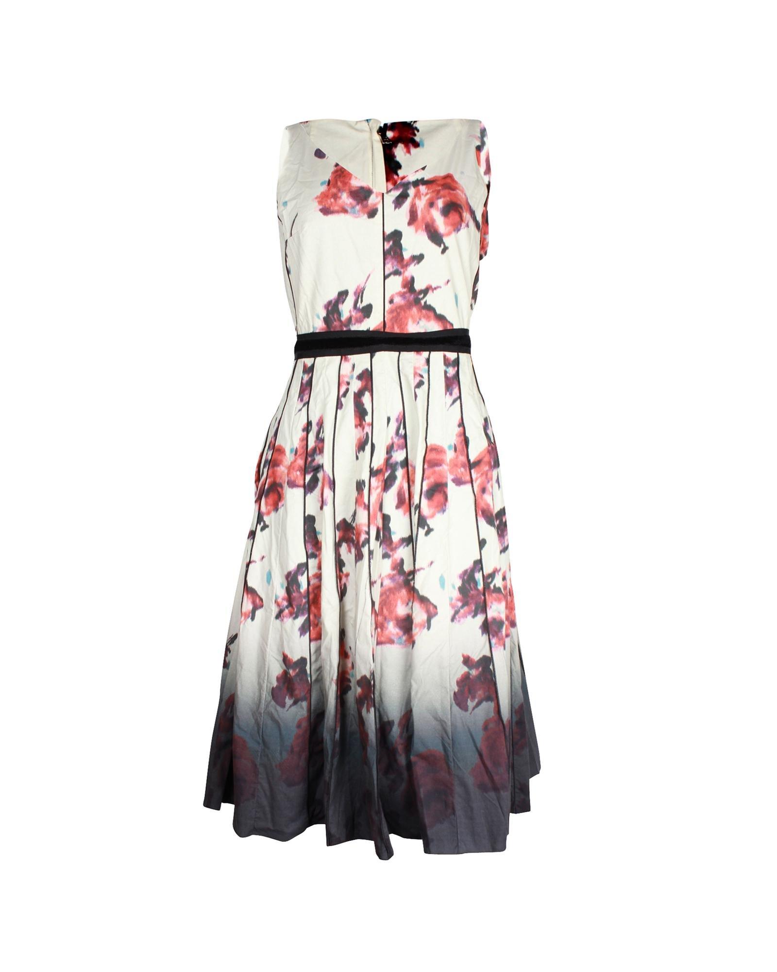 Marc Jacobs Preloved Floral Print Pleated Dress Wo Midi
