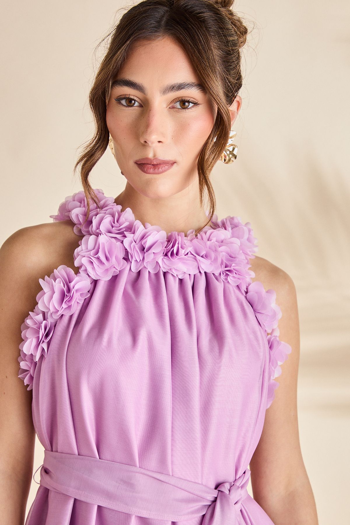 Coast Floral Edge Printed Trapeze Midi Holiday Dress Multi image 5