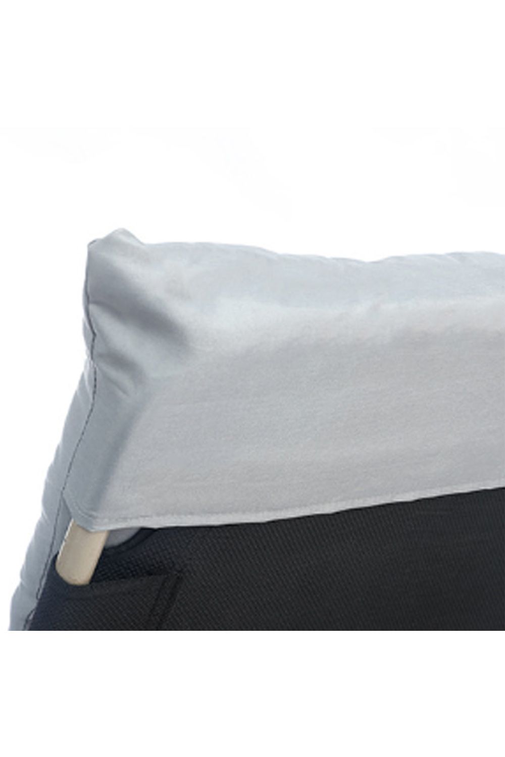 Living and Home 160x50cm Grey Outdoor Sun Lounger Cushion with Slip-Over Back & Side Tie Straps image 5