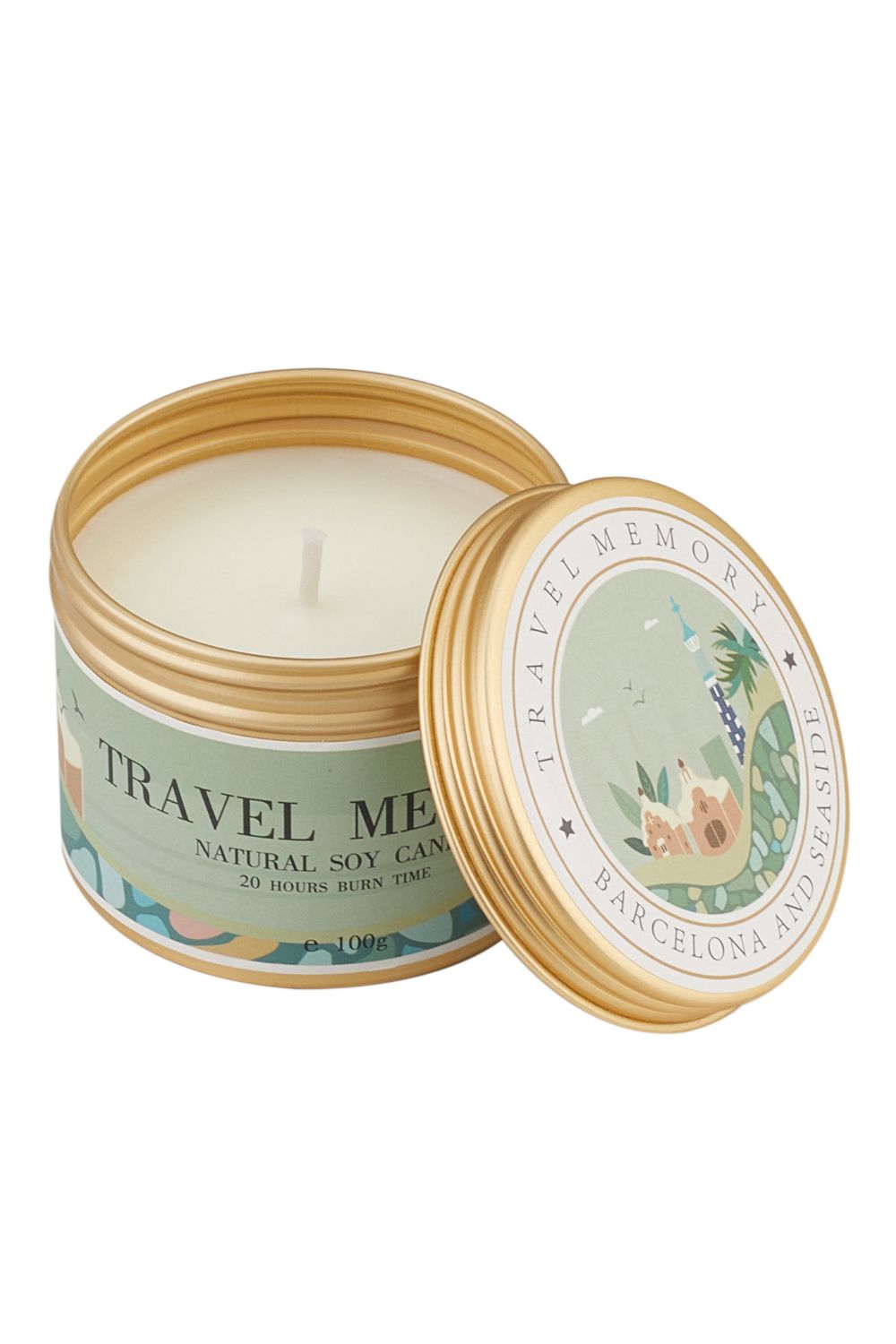 SHEONLY Kiwi Fruit Soy Wax Scented Candle in Aluminum Tin image 3