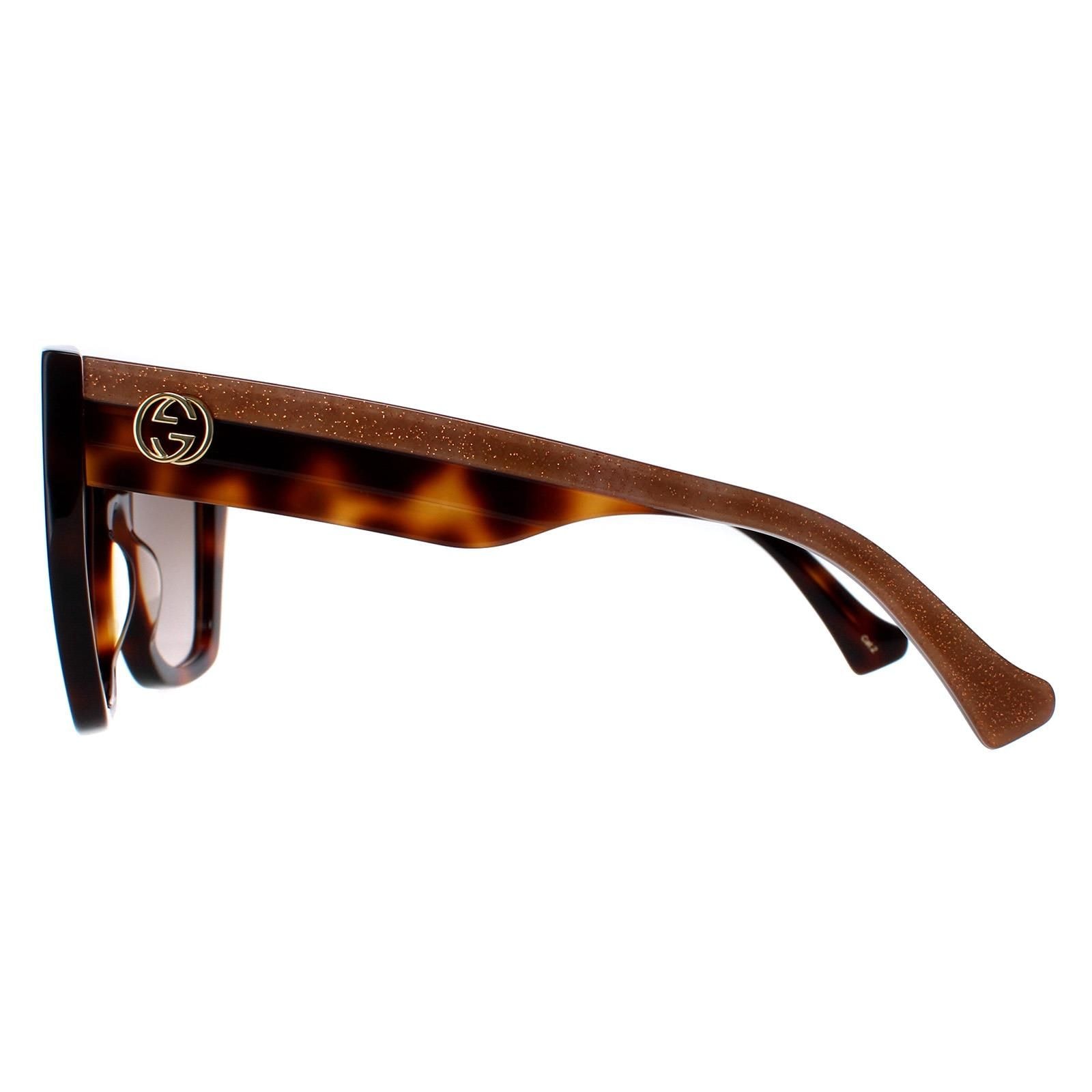 Gucci Square Havana Crystal Brown Gradient GG1300S image 3