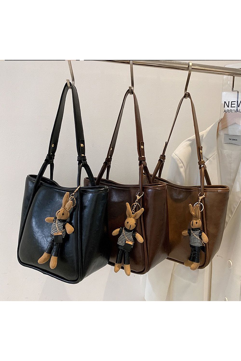 XY London 'Kate' Shoulder Tote Handbag With Fixed Strap (Charm Not Included) image 2