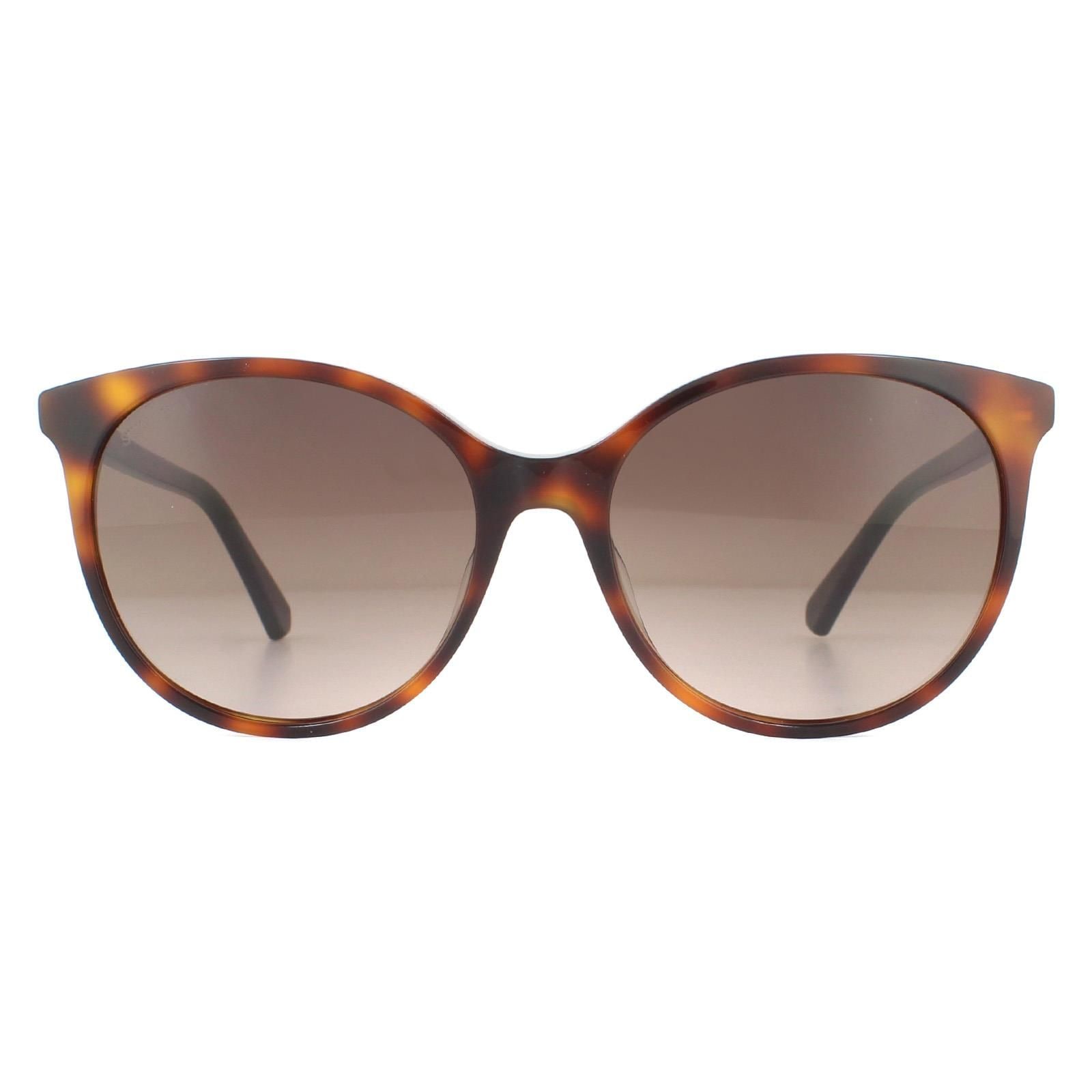 Swarovski Round Dark Havana Brown Gradient Sunglasses image 1