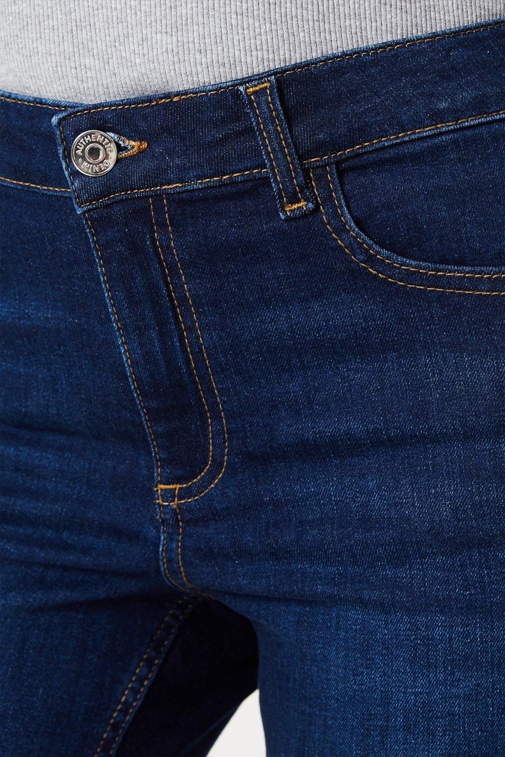 Dorothy Perkins Tall Stretch Denim Knee Shorts Indigo image 5