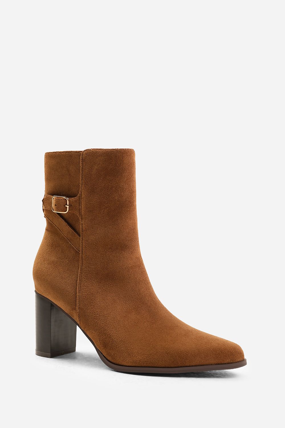 Where's That From 'North' Wide Fit Block Heel Boot With Buckle Detail image 2