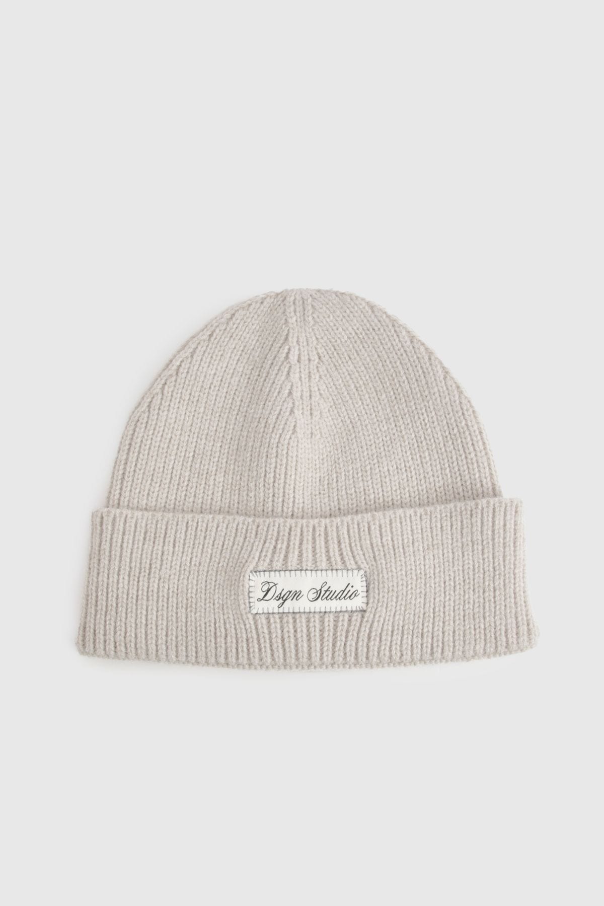 DSGN Studio DSGN Studio Rib Knit Beanie Hat Ash Grey image 2