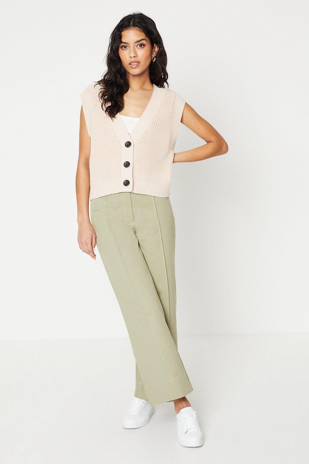 Oasis Petite Fisherman Rib Sweater Vest Ivory image 2