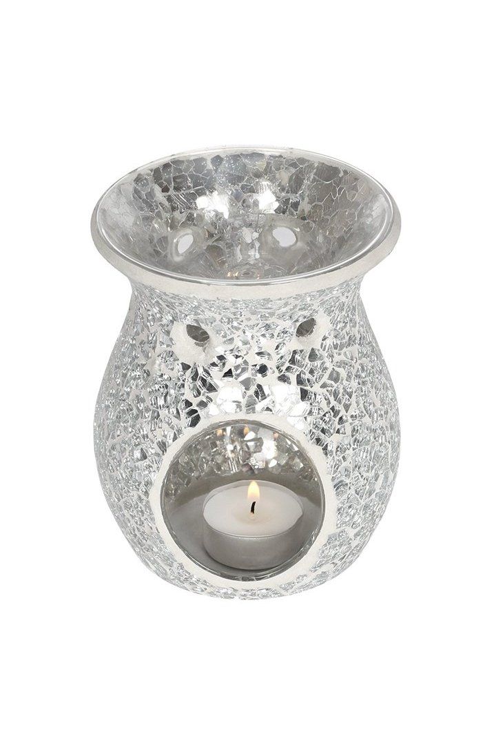 KDMD Large Silver Crackle Oil Burner image 2