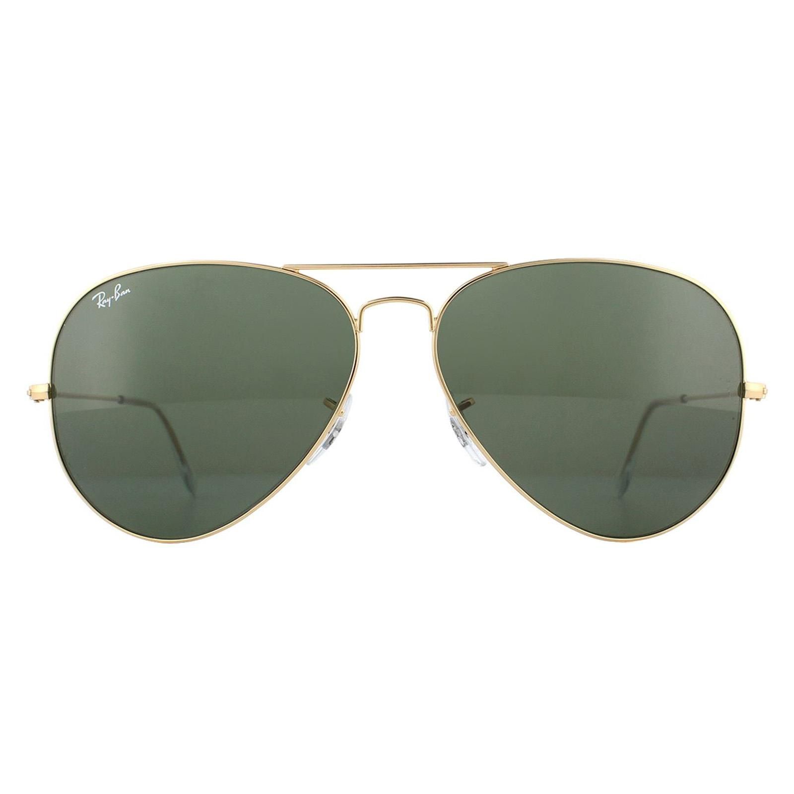 Ray-Ban Aviator Gold Green Sunglasses
