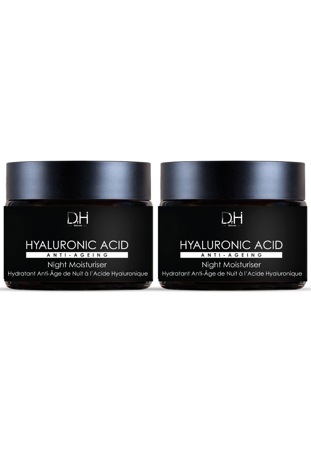 Dr H Hyaluronic Acid Anti-Ageing Night Moisturiser 60ml x 2 Duo Pack image 1