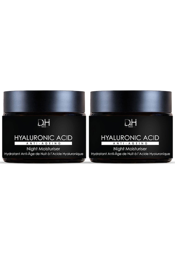 Dr H Hyaluronic Acid Anti-Ageing Night Moisturiser 60ml x 2 Duo Pack