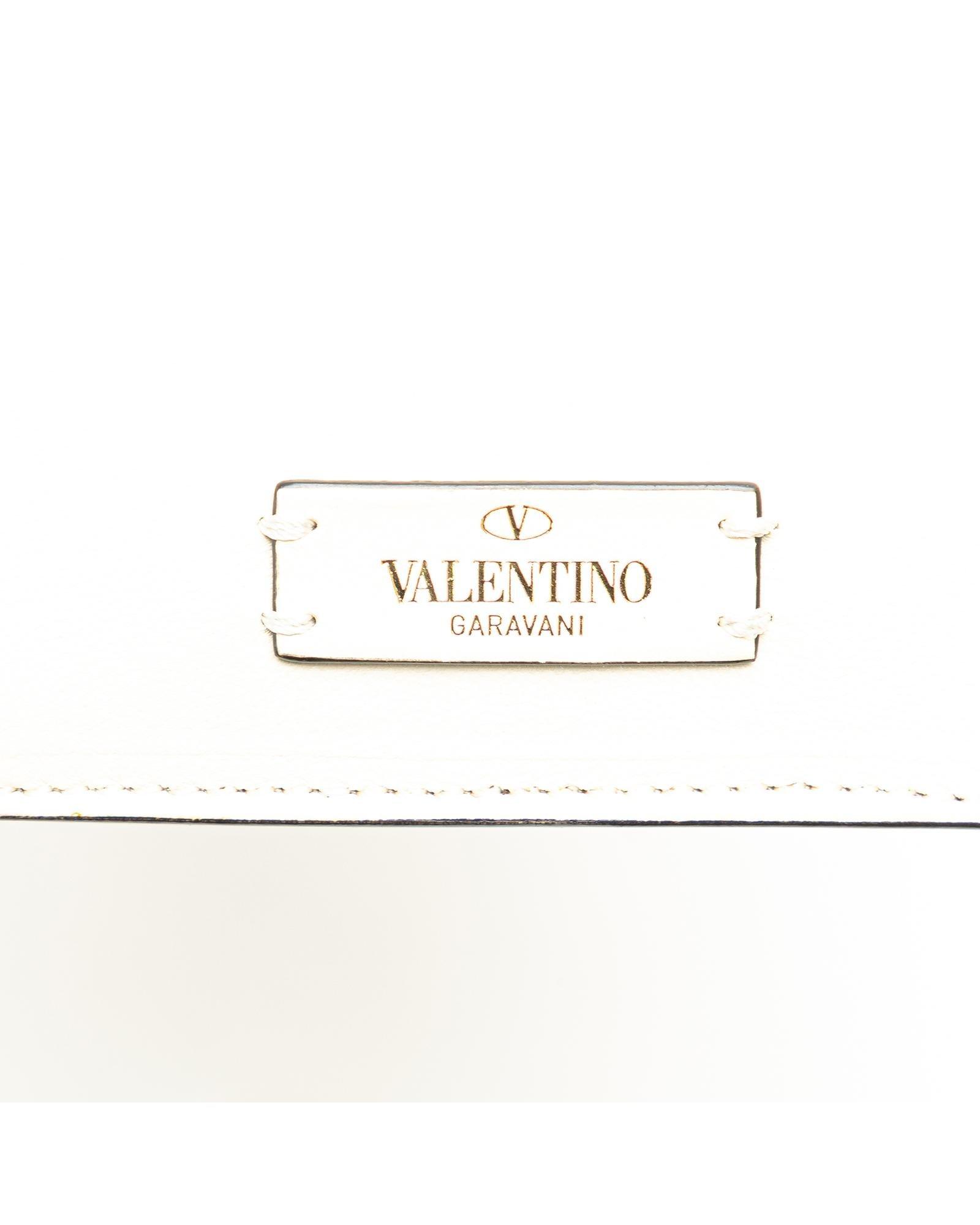 Valentino Preloved Rose Leather Crossbody Bag Wo - White image 8