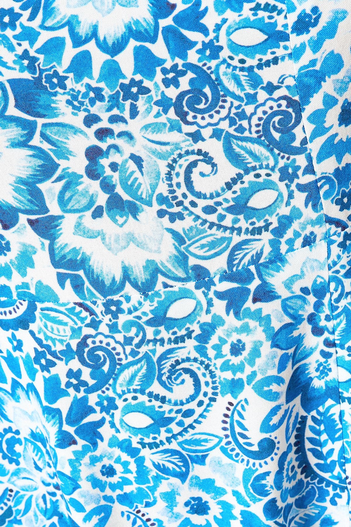 Dorothy Perkins Blue Square Neck Angel Sleeve Midi Dress Blue image 5