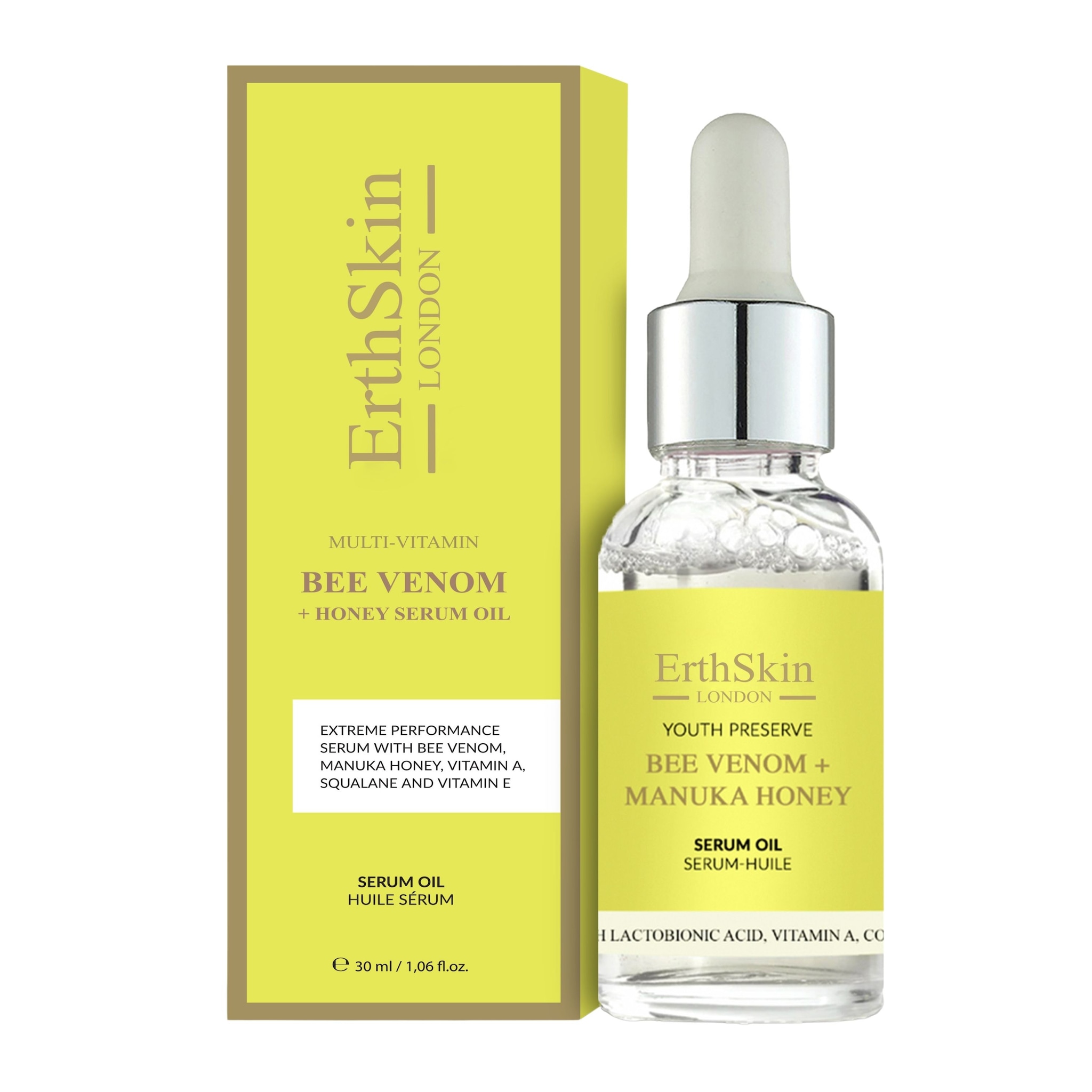 Erth Skin London Ultimate Skin Renewal Duo: Bee Venom & Manuka Honey Serum Oil 30ml + EGF Cell Effect Serum 60ml image 5