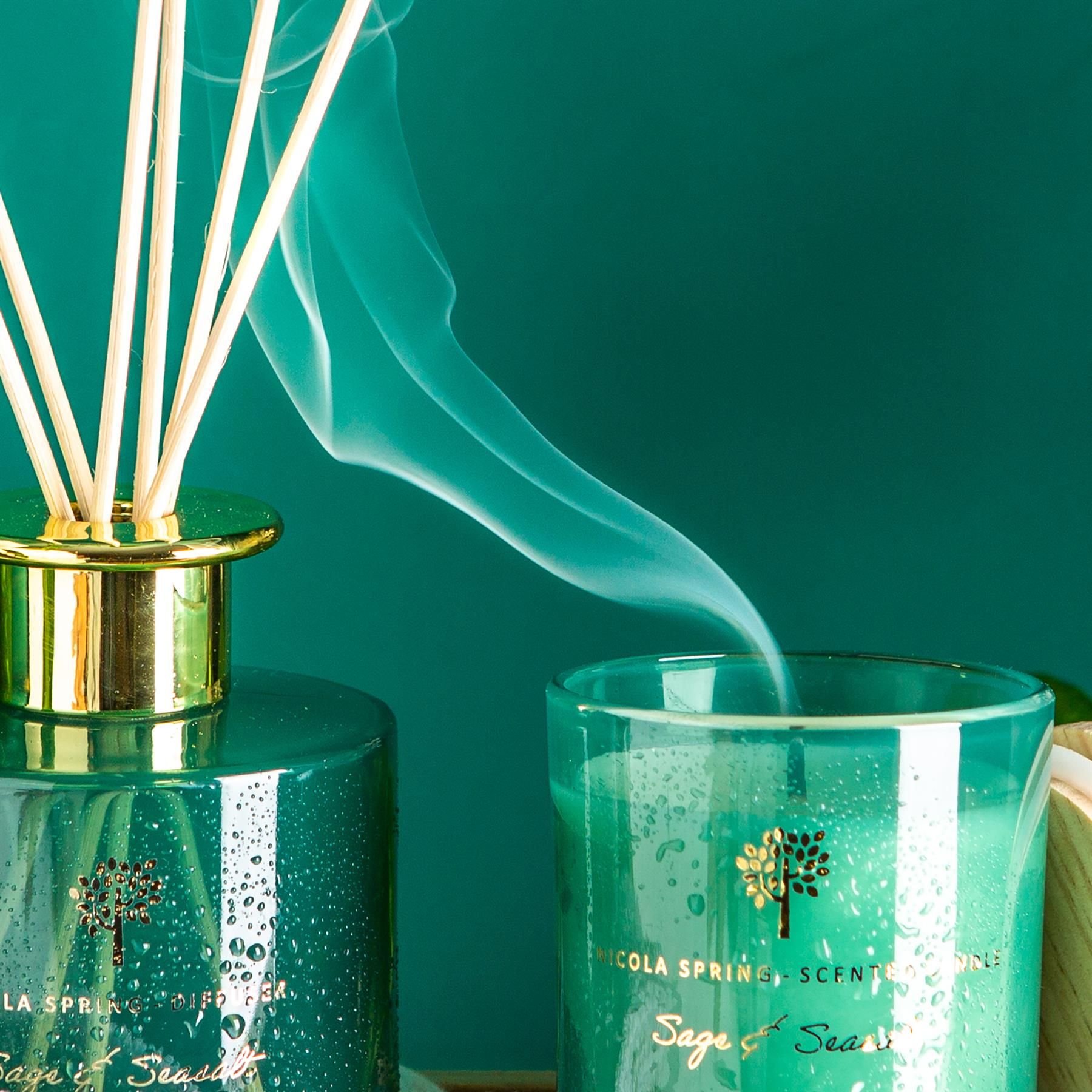 Nicola Spring Sage & Seasalt Candle & Diffuser Gift Set - 130g Jar + 200ml Diffuser image 8