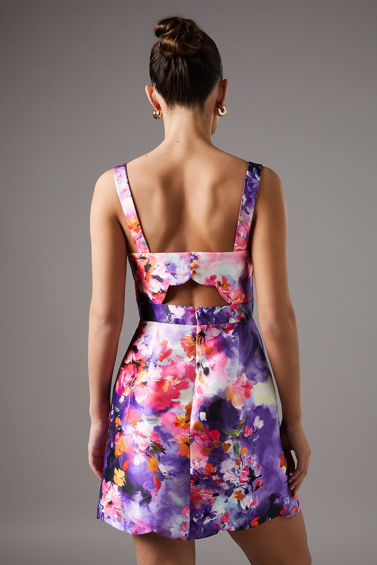 Coast Printed Twill Mini Dress Multi image 4