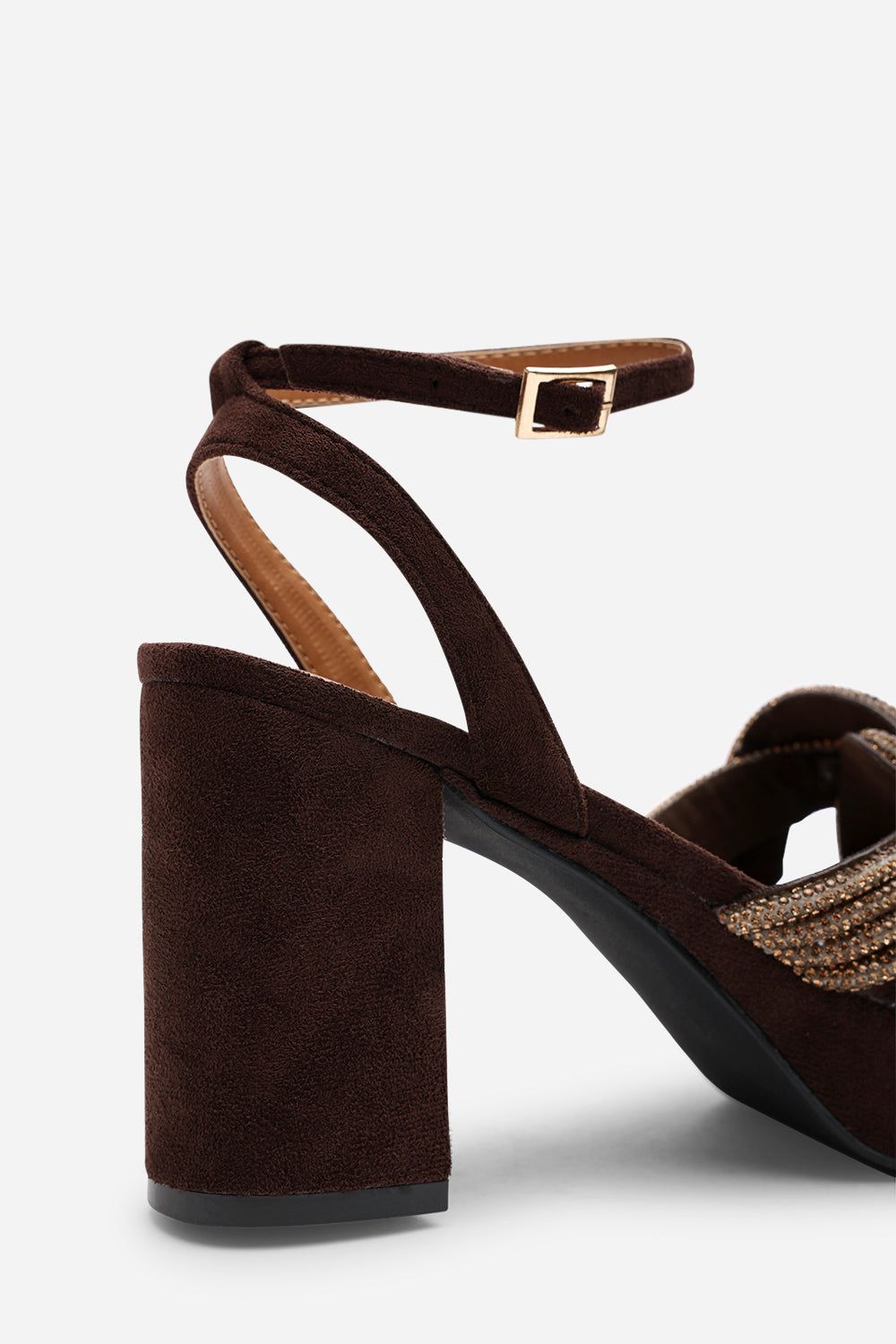 Where's That From 'Melissa' Wide Fit Suede Platform Heels with Twisted Straps image 5