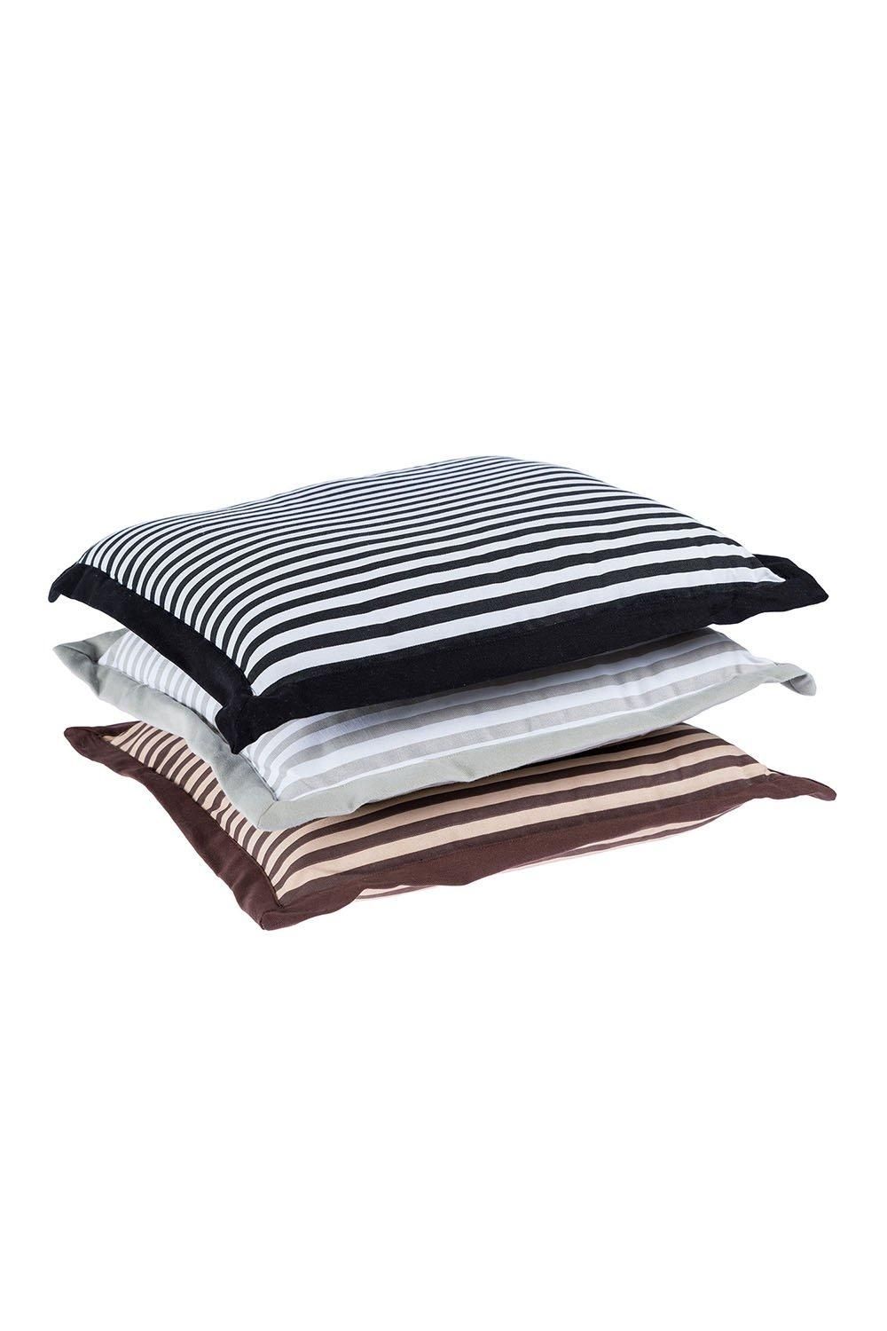 Homescapes Handmade Striped Seat Pad Soft Cotton Dining Chair Cushion image 5