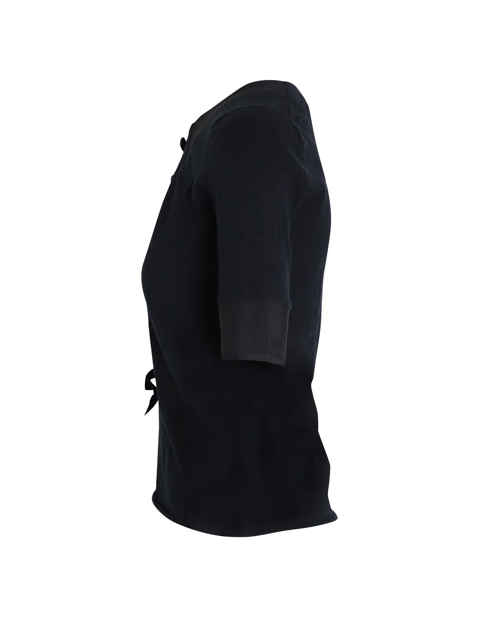 Marc Jacobs Preloved Velvet Trim Collared Top Wo - Black T-Shirts image 3