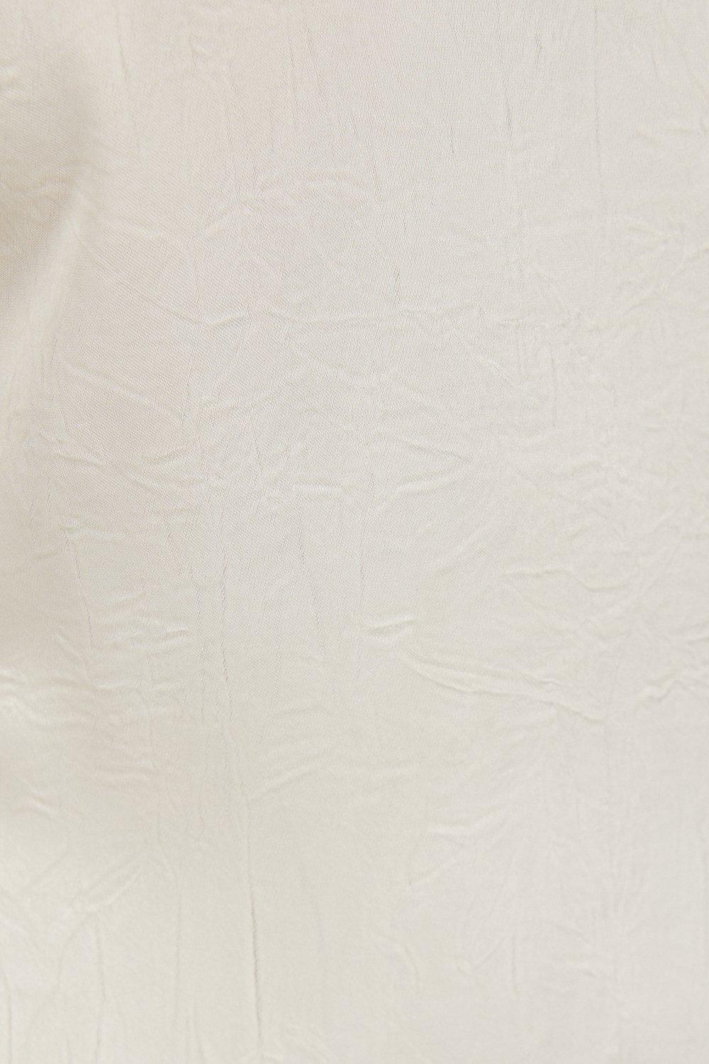 MissPap Crinkle Satin Scoop Neck Midaxi Dress Cream image 5