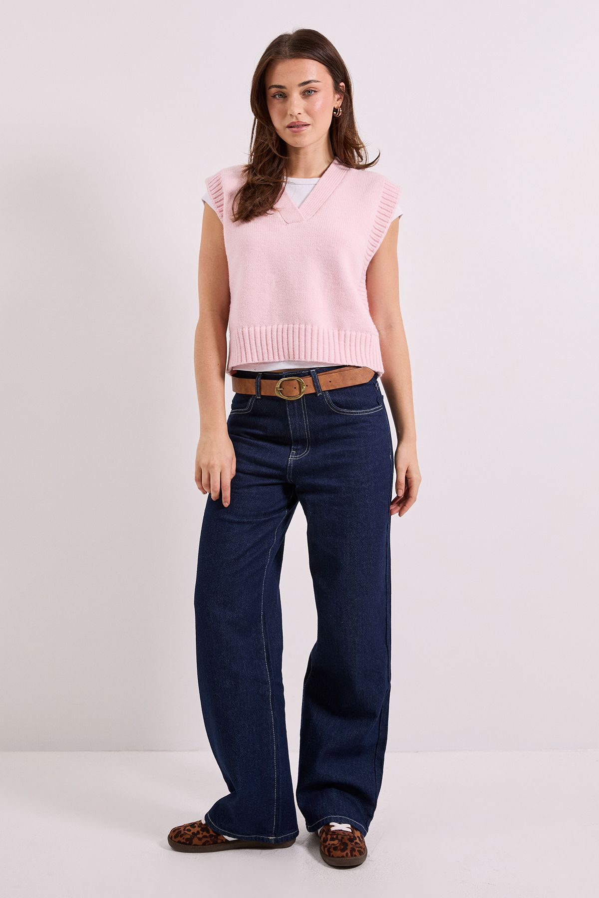 Dorothy Perkins Pink V Neck Knitted Tank Pink image 2