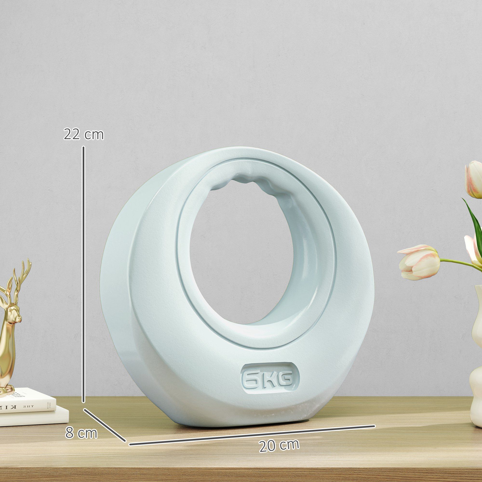 SPORTNOW 6kg Kettlebell for Weight Lifting, Strength Training, Light Grey image 3