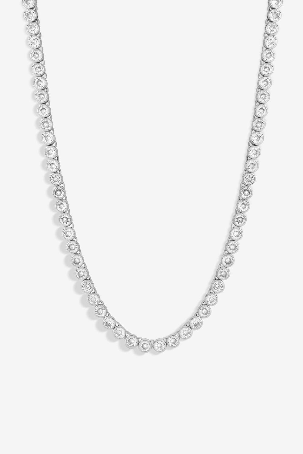 Jon Richard Silver Plated Cubic Zirconia Adjustable Tennis Necklace image 1