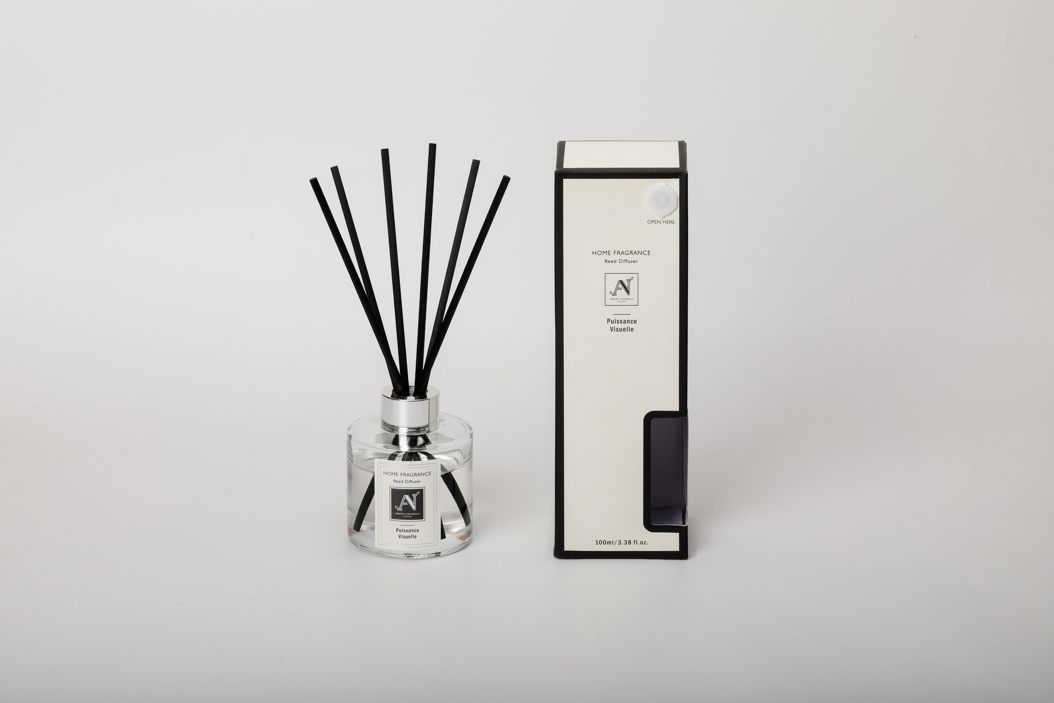 Aroma Naturals Minimalist Luxe Reed Diffuser with Metal Collar Violette Scent image 2