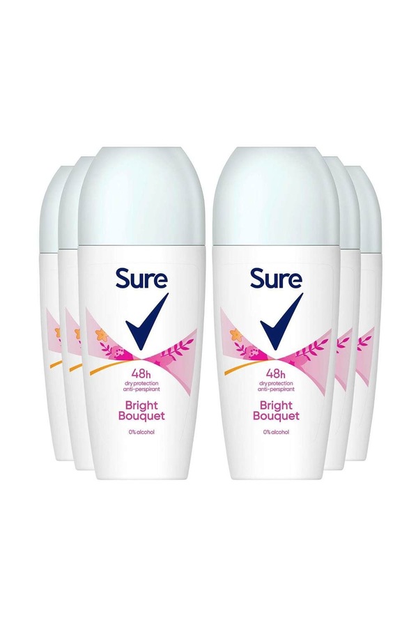 Sure Women Roll On 'AntiPerspirant Deo' 48H Protection, 6x50ml