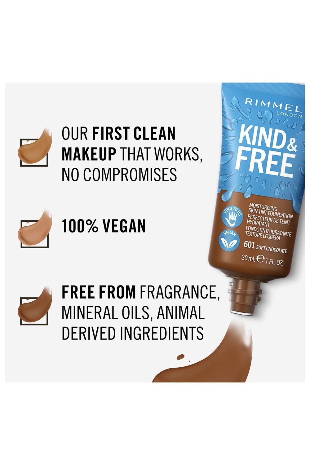 Rimmel London Kind & Free Moisturizing Skin Tint Foundation 601 Soft Chocolate image 5