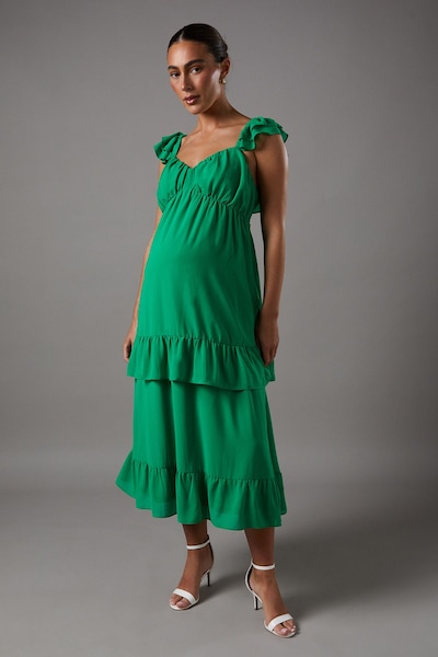 Coast Ruffle Tiered Maxi Dress Green