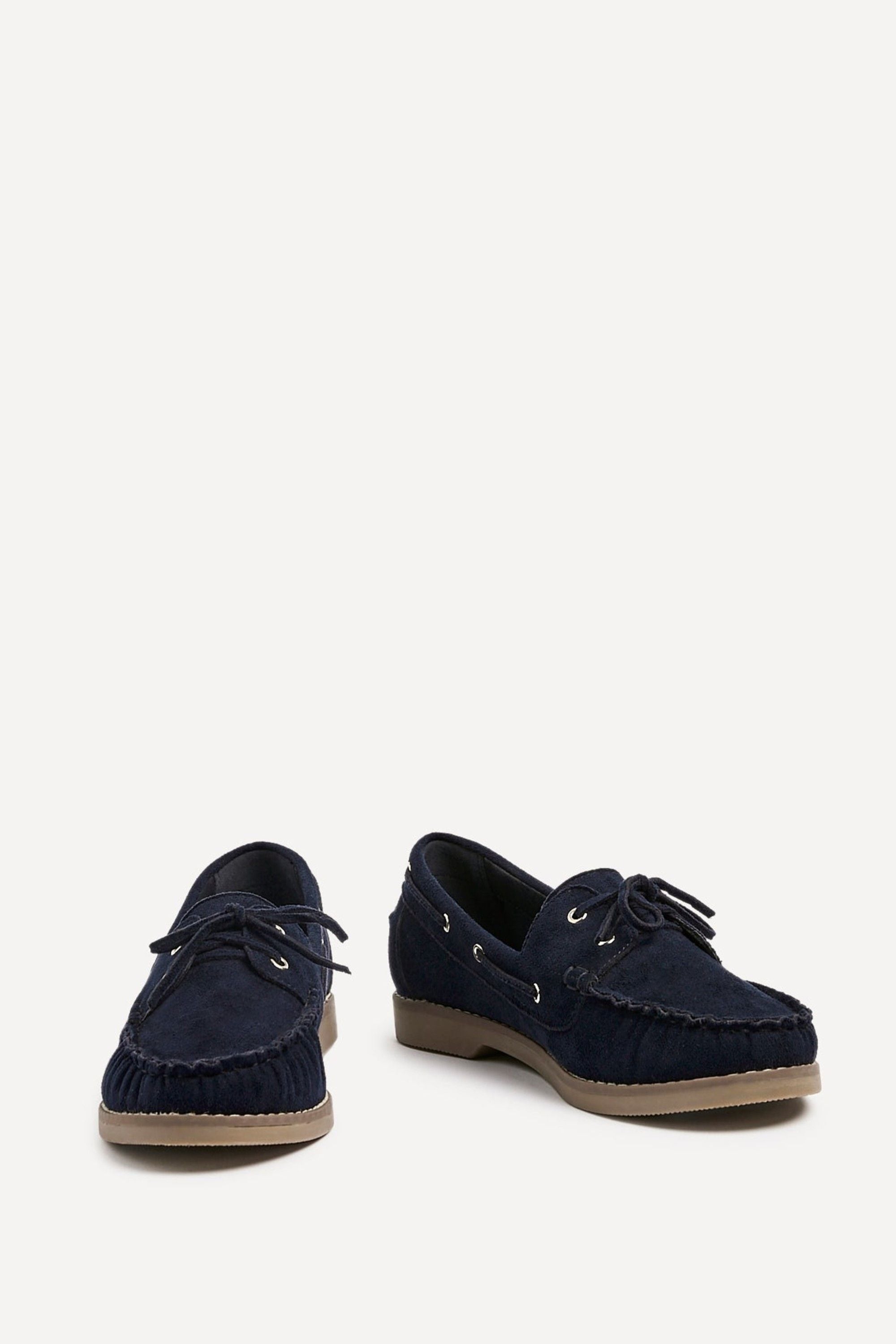 Linzi Frame Navy Faux Suede Boat Shoes image 3