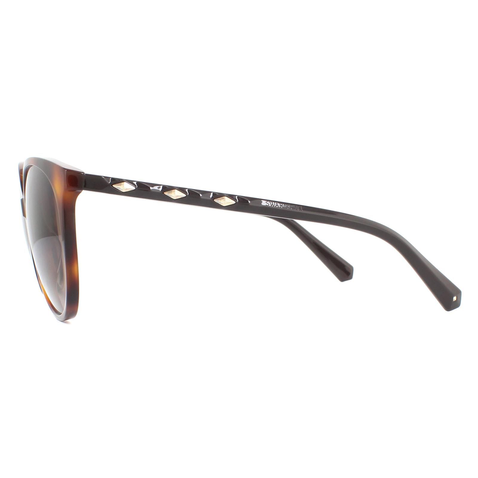Swarovski Round Dark Havana Brown Gradient Sunglasses image 3