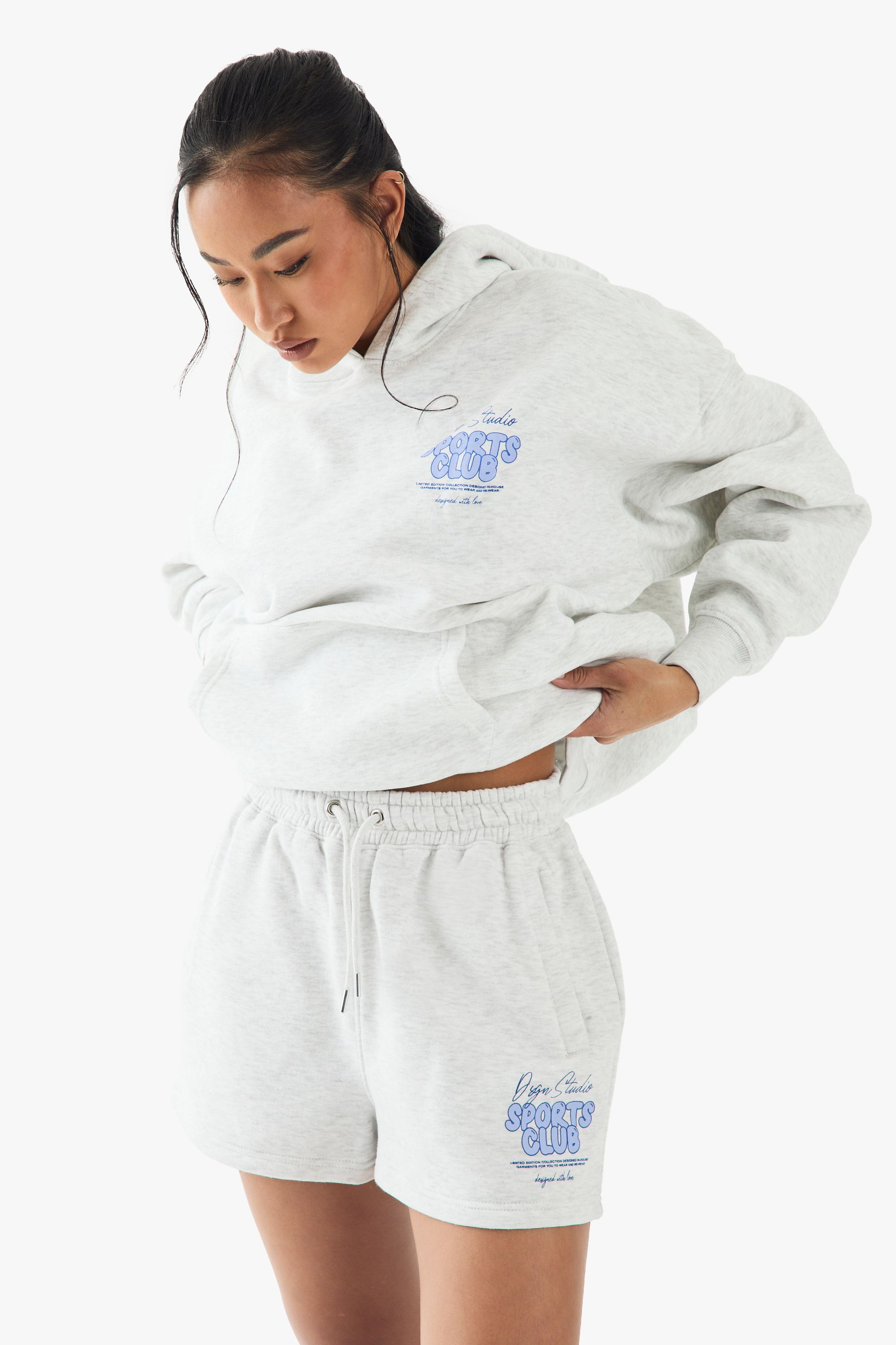 DSGN Studio DSGN Studio Sports Club Bubble Print Sweat Short Ash Grey