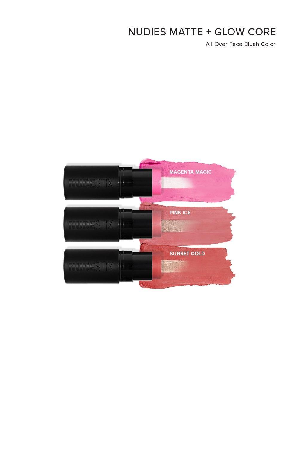 Nudestix Nudies Matte + Glow Core All Over Face Blush Magenta Magic image 10