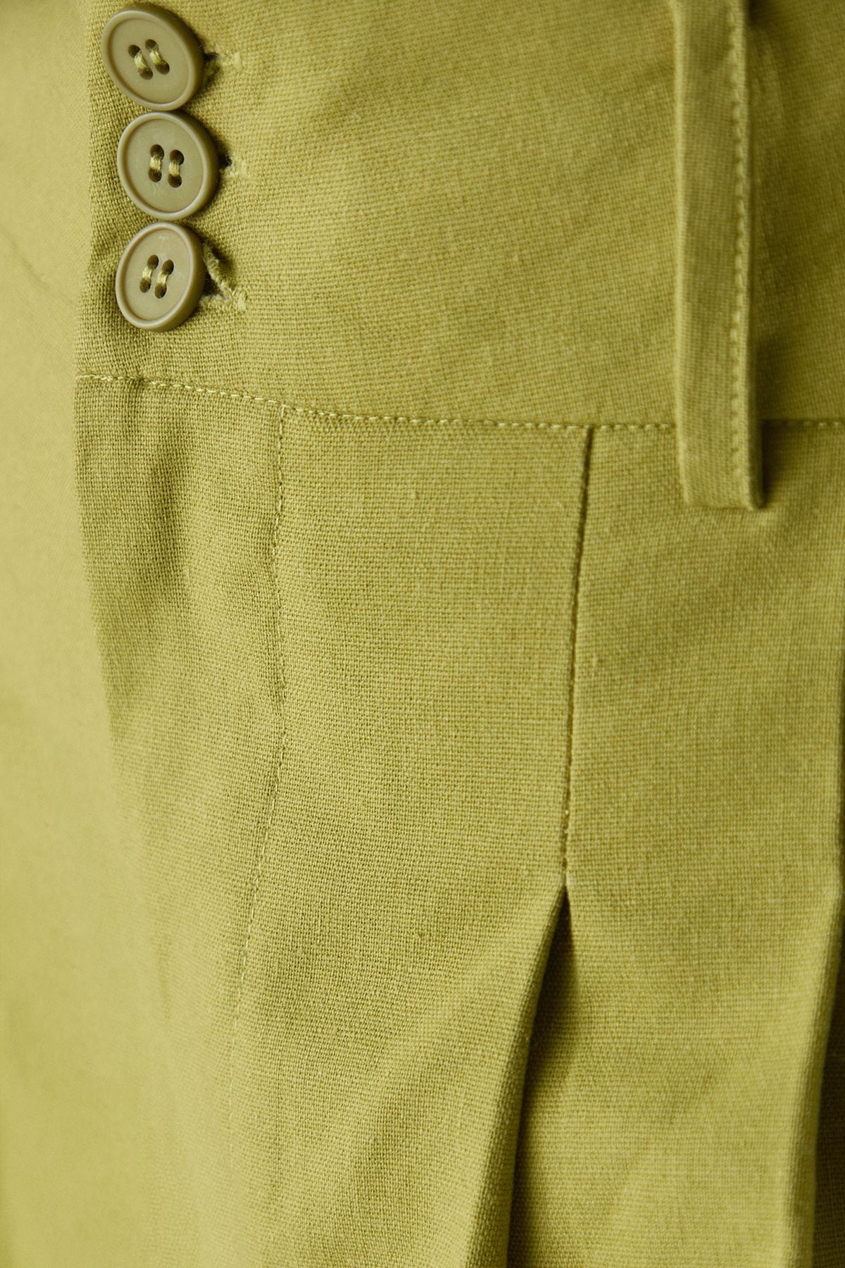 Warehouse Linen Blend Tailored Trousers Olive image 5