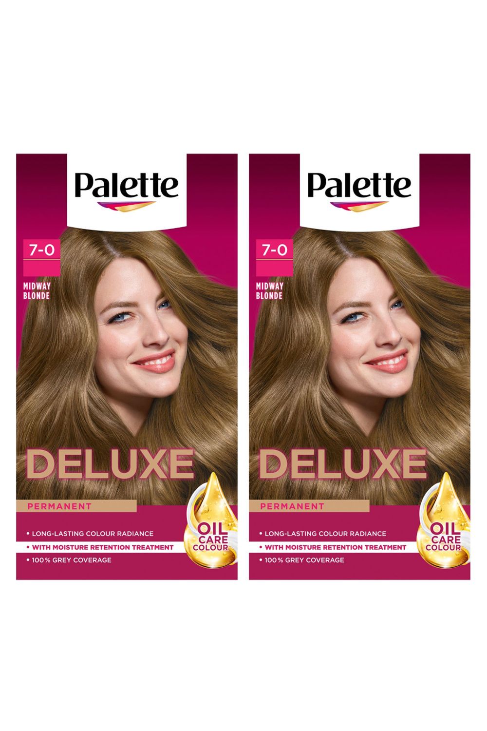 Schwarzkopf Deluxe Creme Colouration 7-0 Midway Blonde 'Hair Dye', 2 Pack image 1