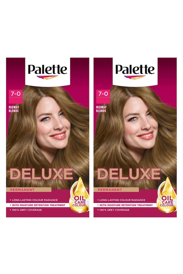 Schwarzkopf Deluxe Creme Colouration 7-0 Midway Blonde 'Hair Dye', 2 Pack