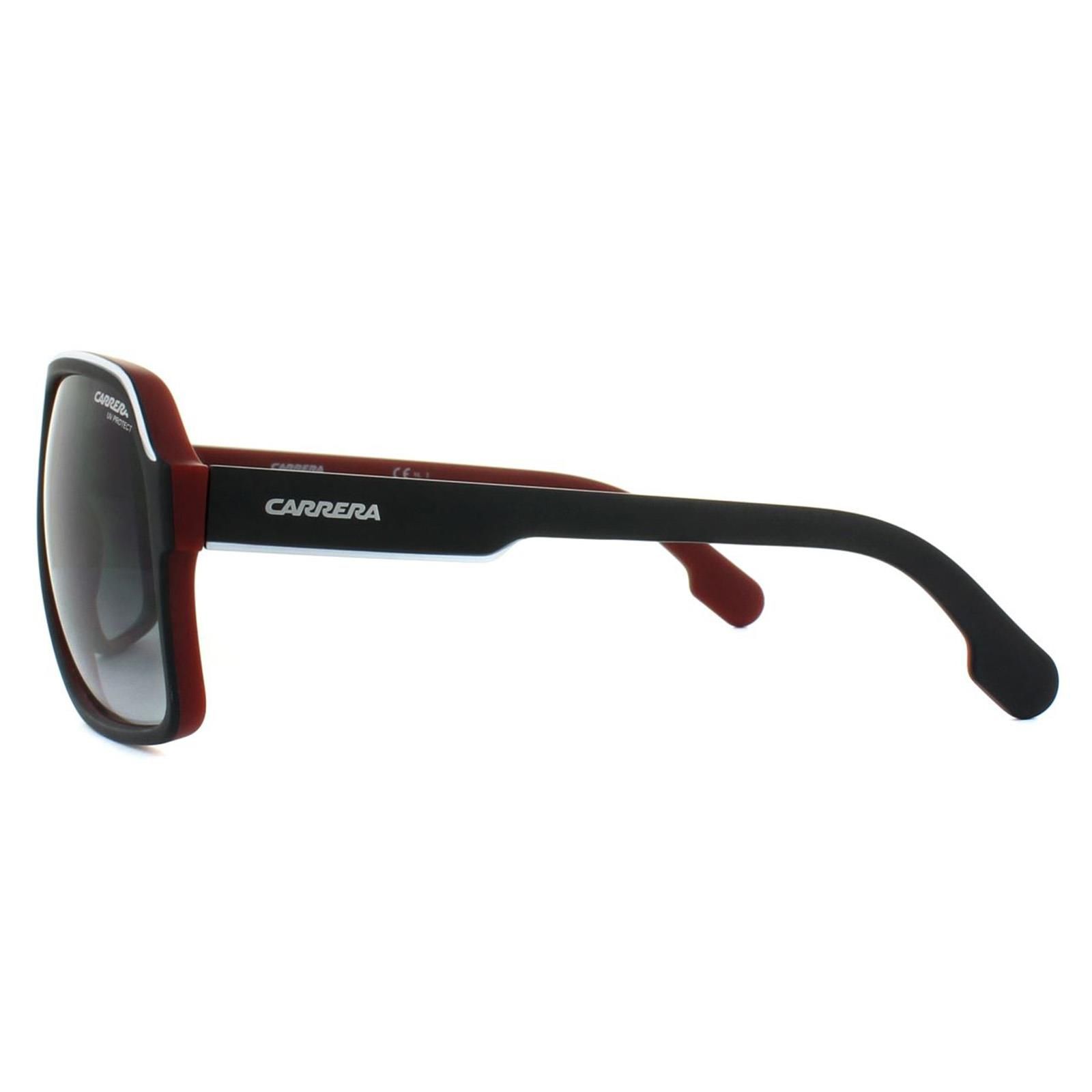 Carrera Aviator Black White Red Dark Grey Gradient Sunglasses image 3