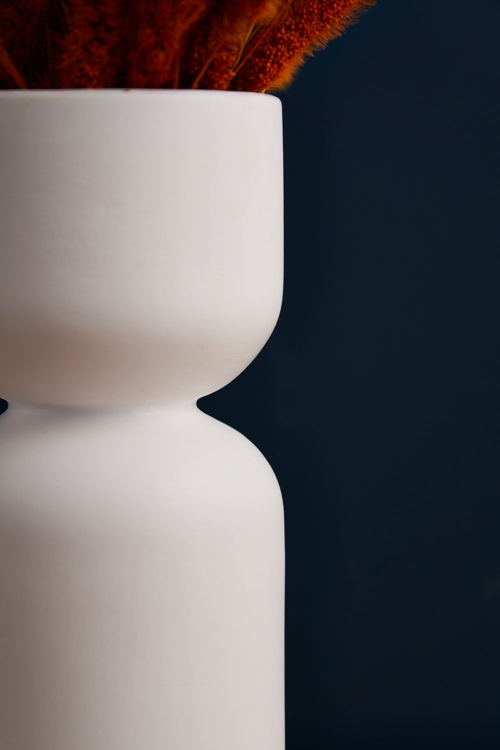 BHS Shaped White Ceramic Vase image 3