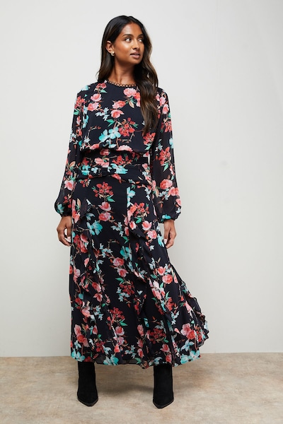 Oasis Boho Long Sleeve Maxi Dress Multi