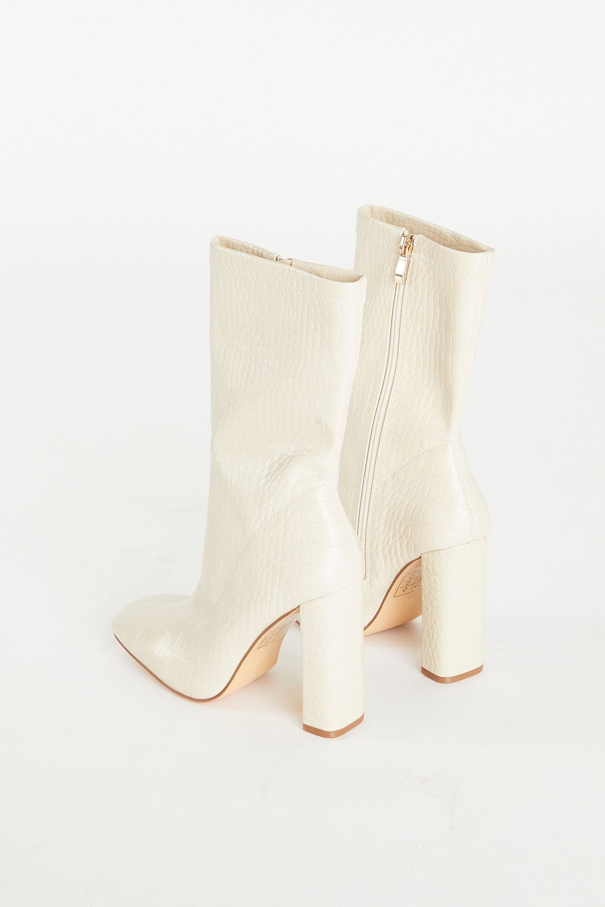 Shnoo Brown Croc High Heeled Boot image 3