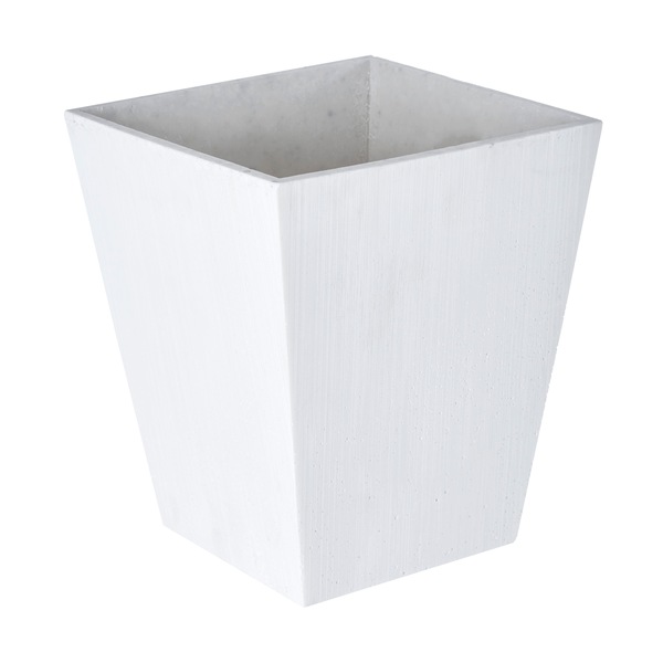 Orsina Polyresin Vase White Polyresin Square Edged Vase