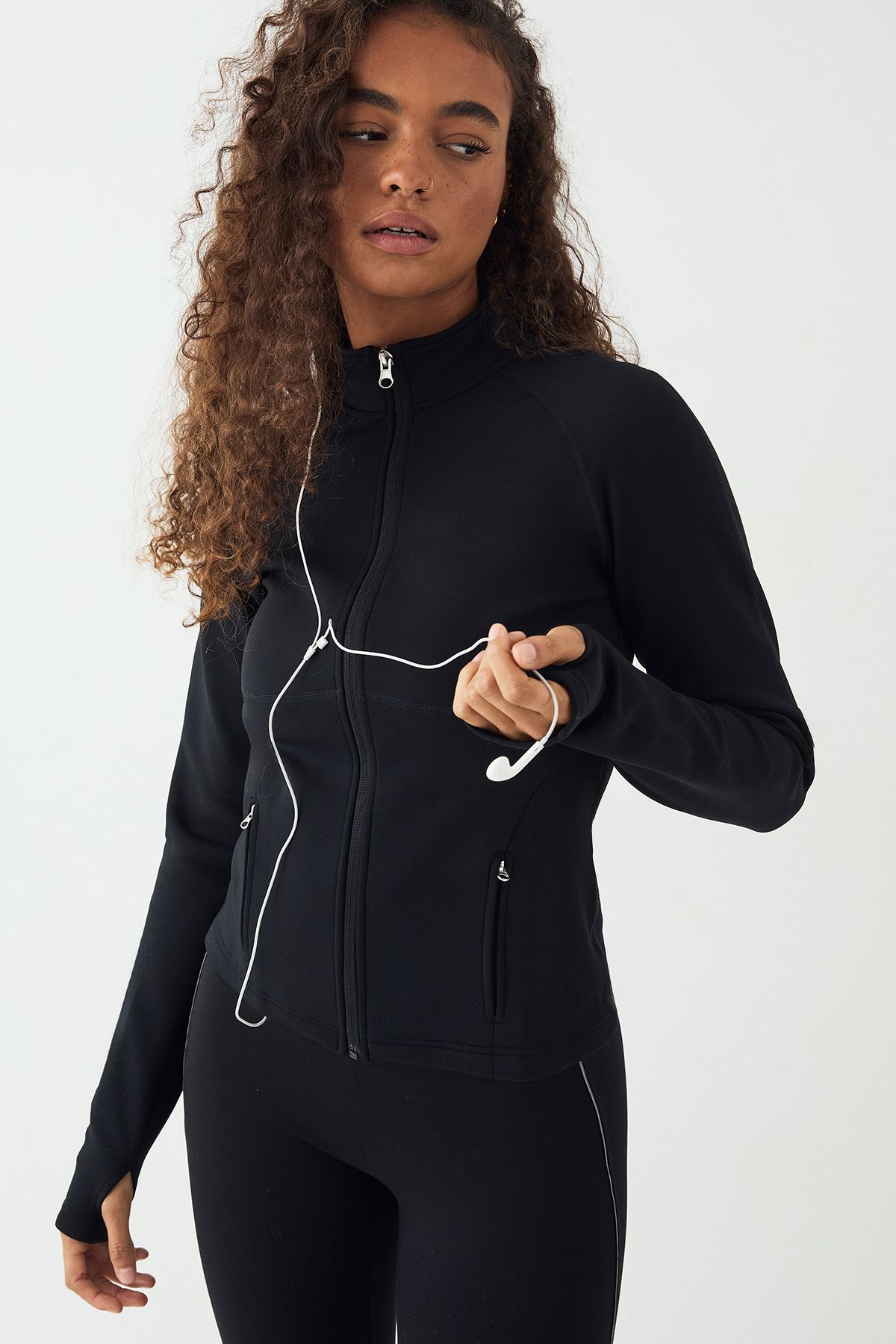 DSGN Studio DSGN Studio Sport Zip Through Sports Jacket Black image 3
