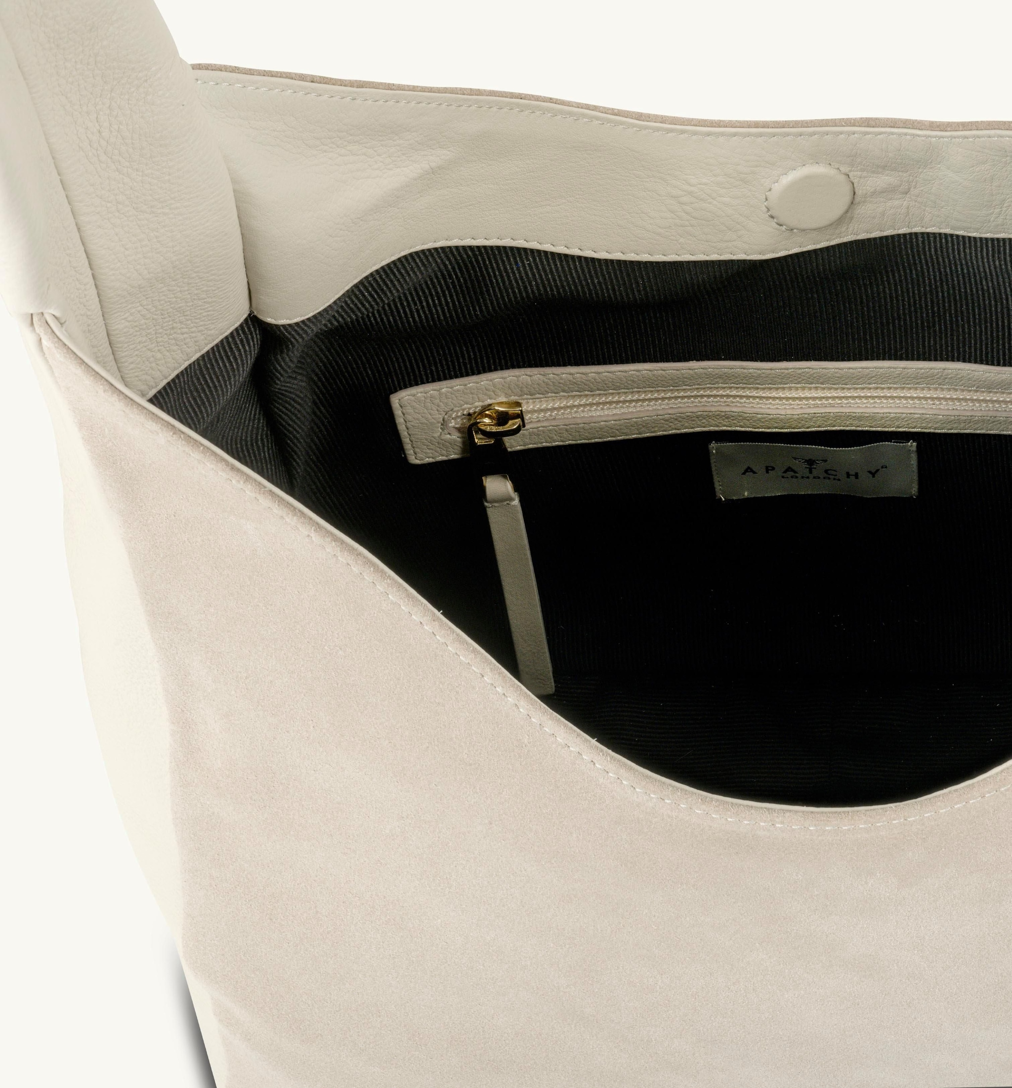 Apatchy London The Henry Leather and Suede Hobo image 4