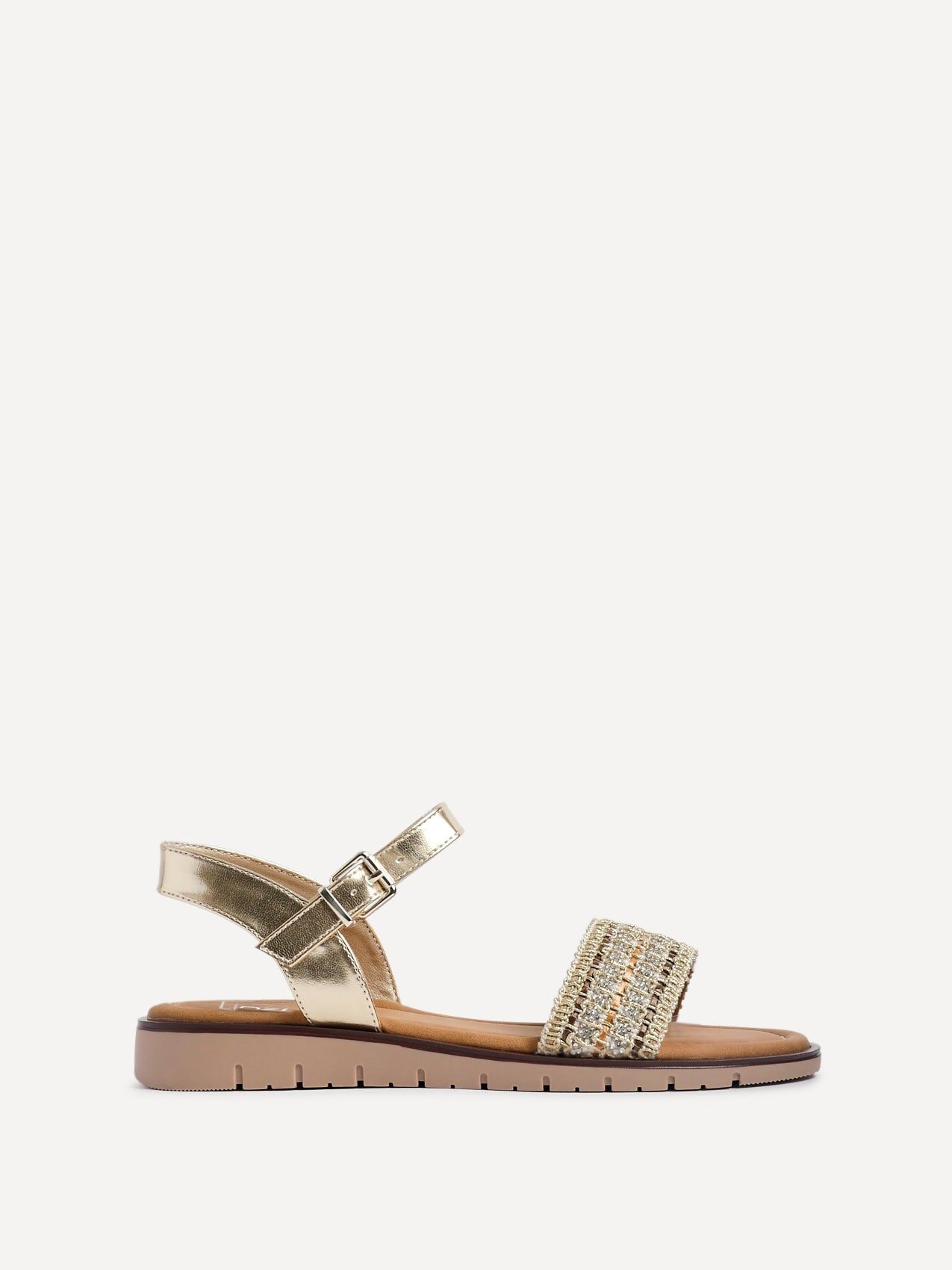 Linzi Halo Gold Embellished Sandals