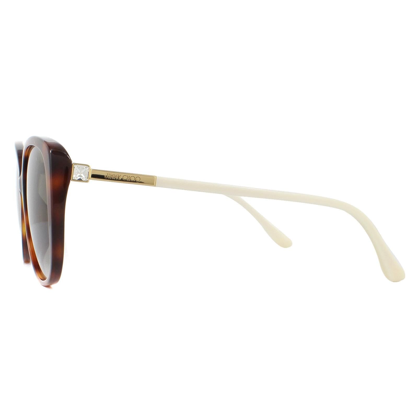 Jimmy Choo Cat Eye Havana Brown Brown Gradient Sunglasses image 3
