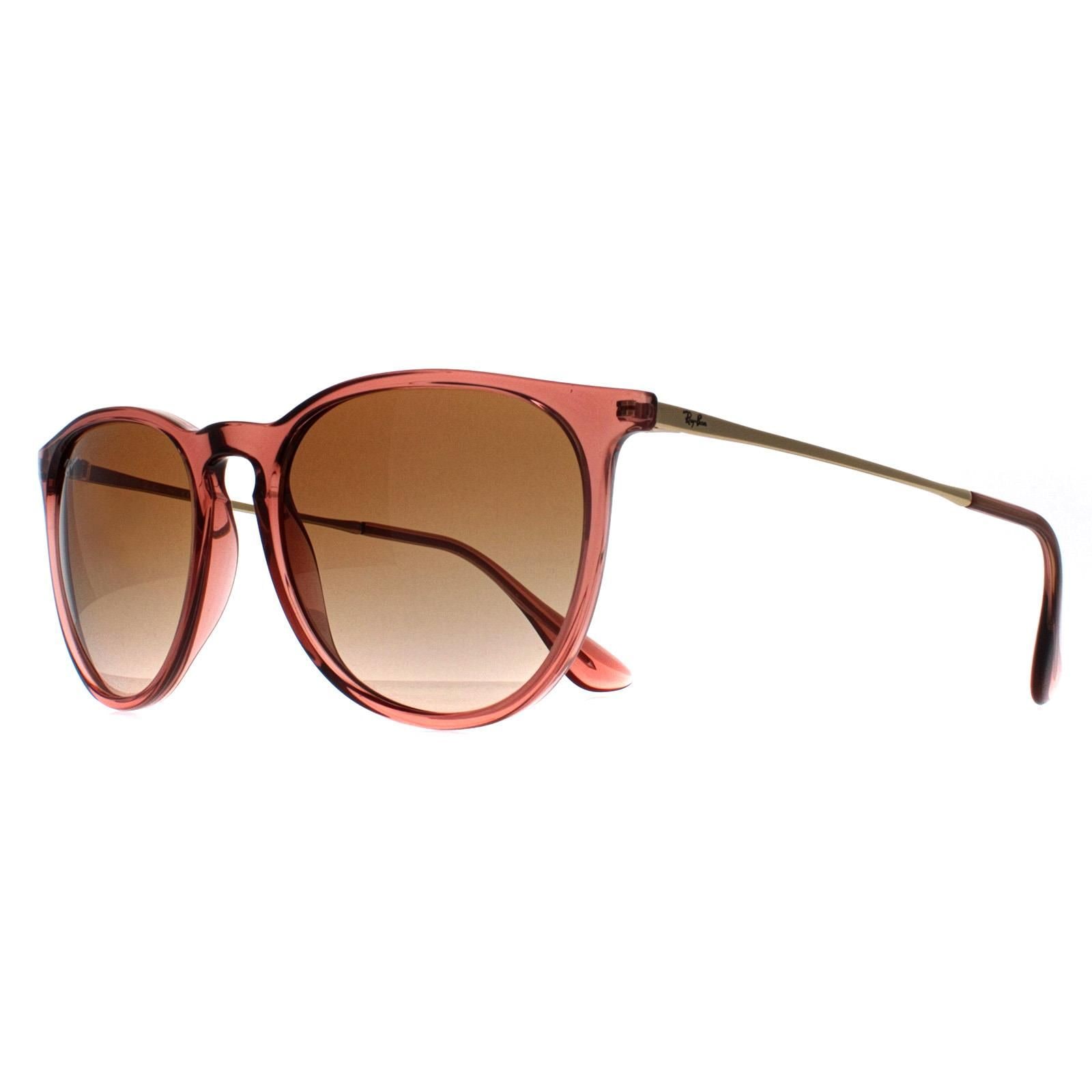 Ray-Ban Round Transparent Light Brown Brown Gradient RB4171 Erika image 2