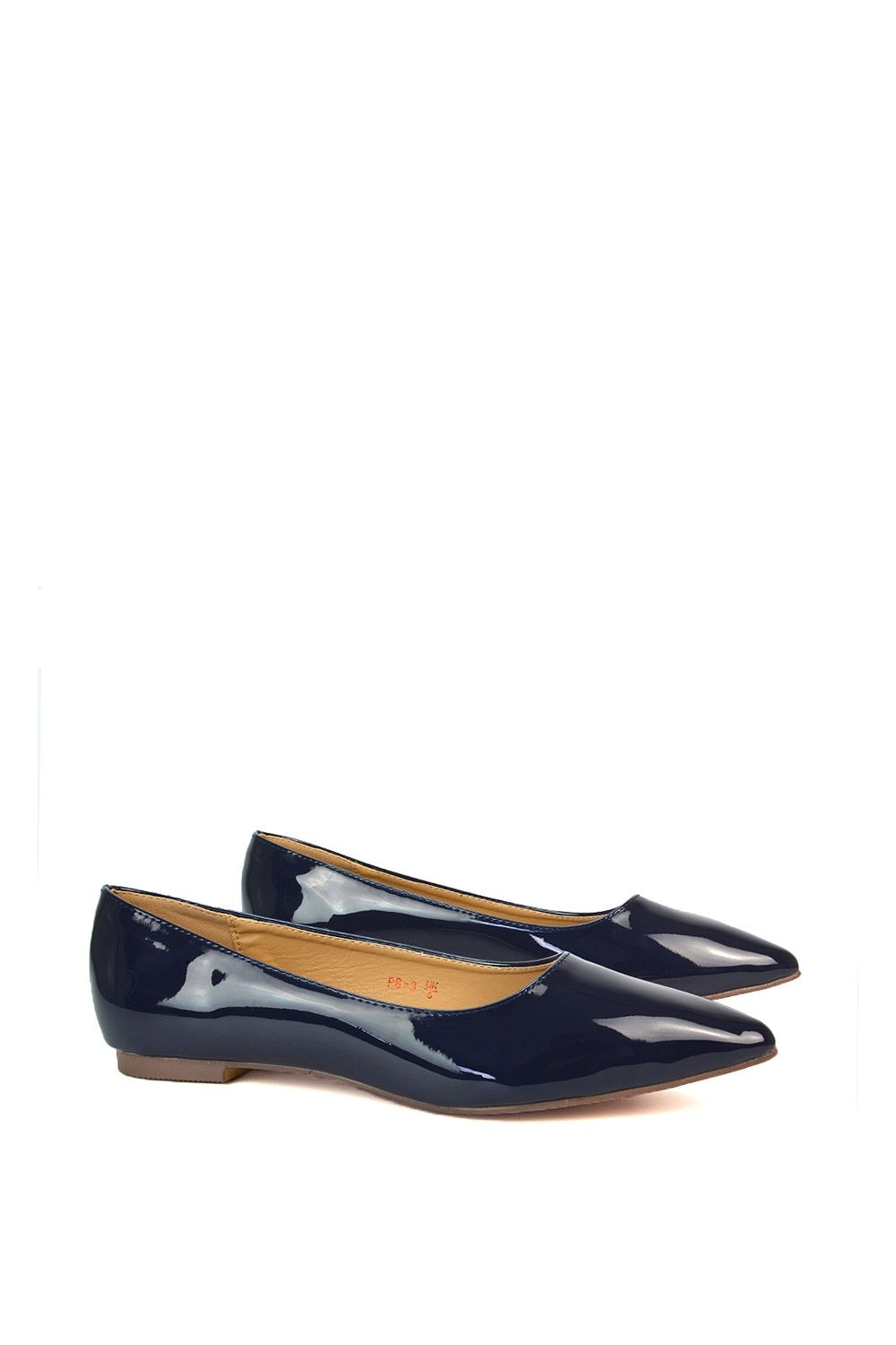 XY London 'Cordelia' Slip on Pointed Toe Flat Ballerina Pump Shoes image 3